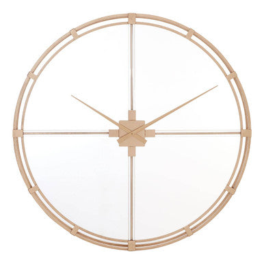 Beauly Gold Finish Metal Wall Clock