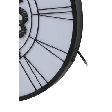 Genova Roman Numeral Black And White LED Wall Clock