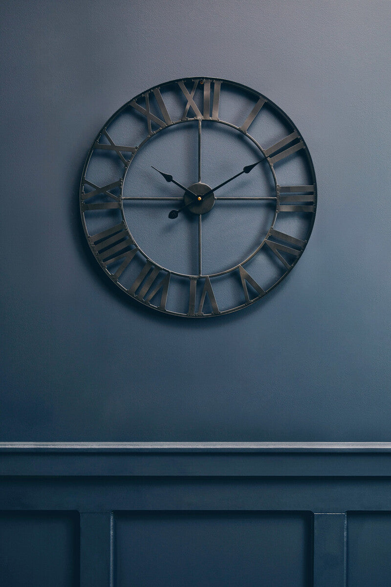 Genova  Black Metal Wall Clock