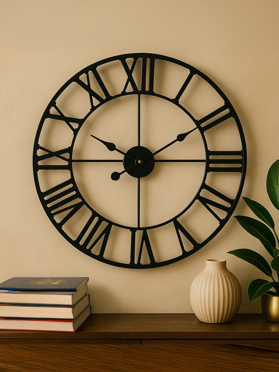 Genova  Black Metal Wall Clock