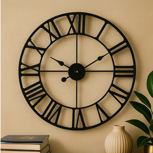Genova  Black Metal Wall Clock