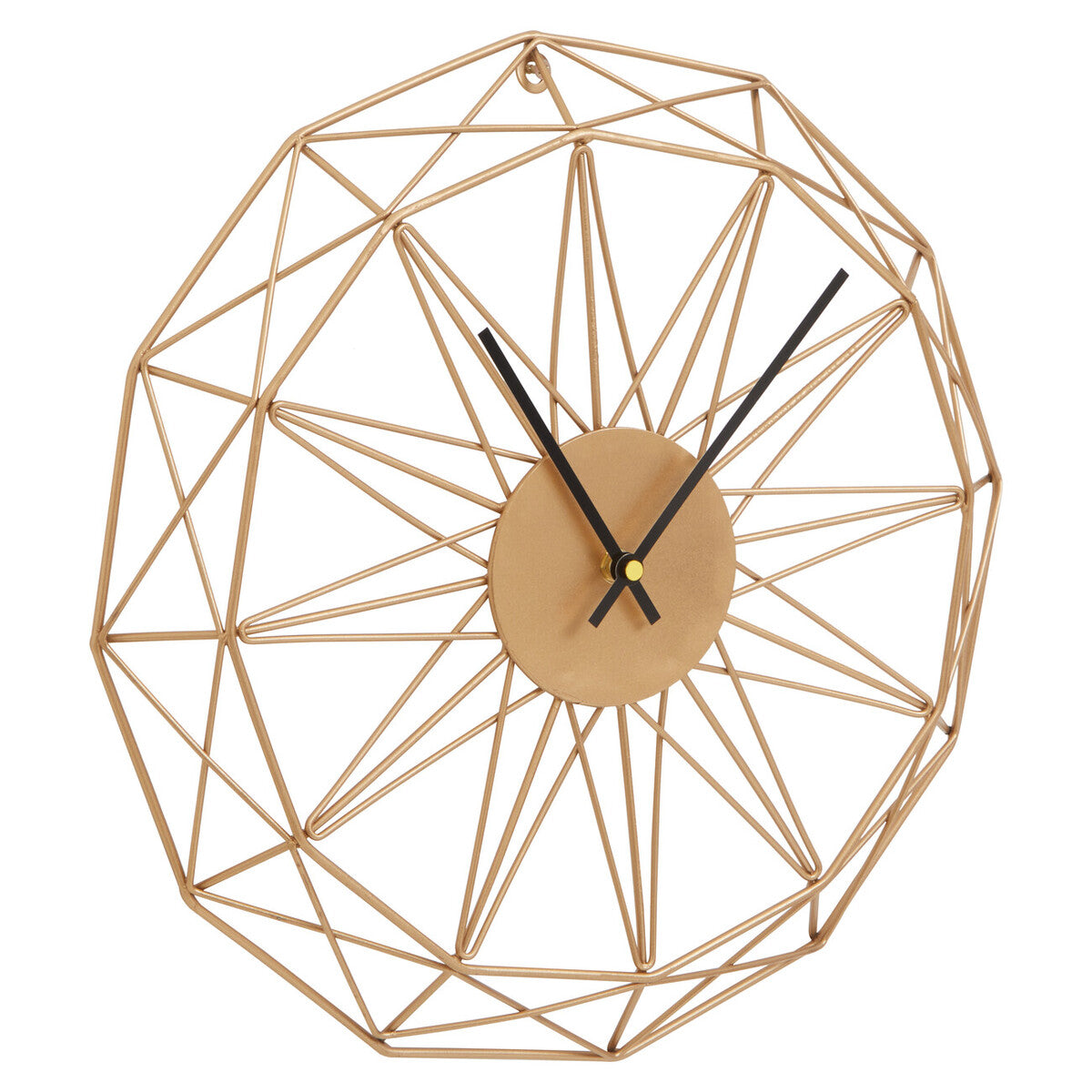 Genova Small Gold Metal Wall Clock