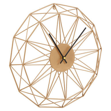 Genova Small Gold Metal Wall Clock