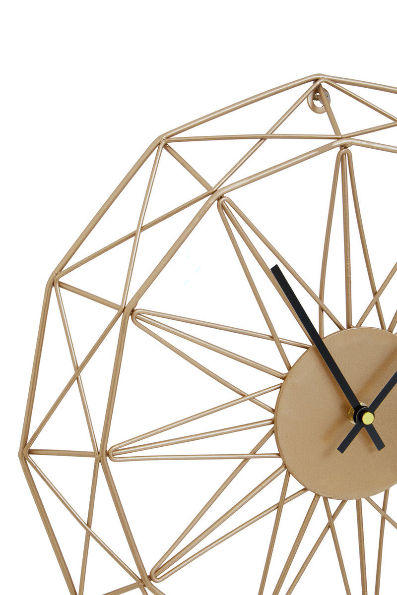 Genova 40cm Dia Small Gold Metal Wall Clock