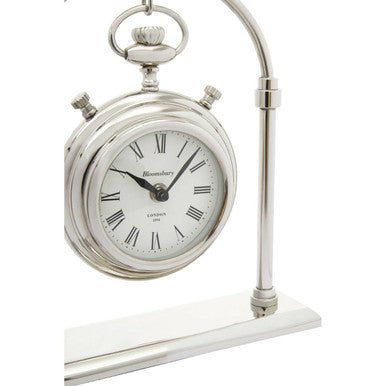 Hampstead Small Silver And Antique Brass Mantel Clock