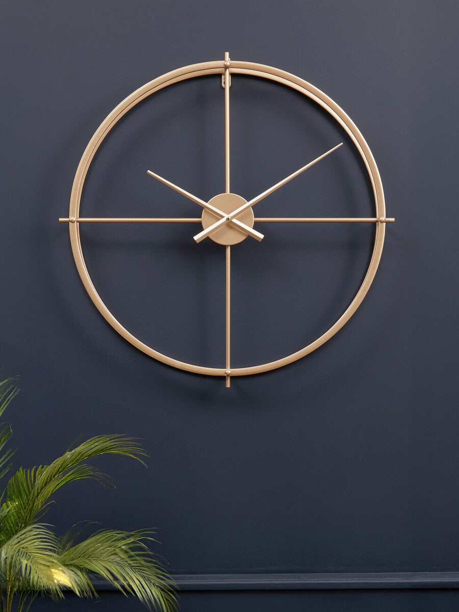 Kent Large Gold Finish Wall Clock