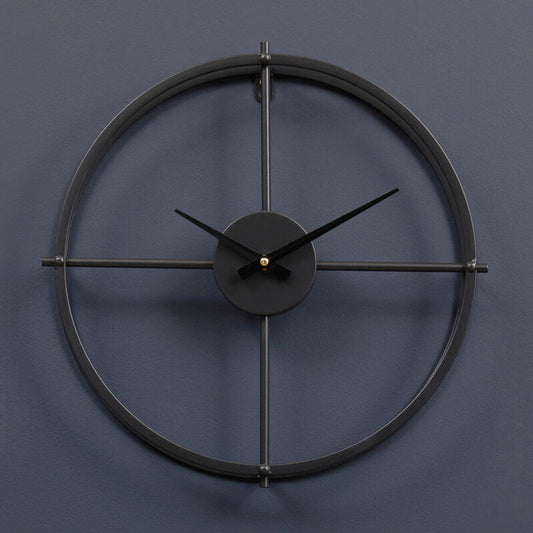Kent 40cm Dia Small Black Finish Wall Clock