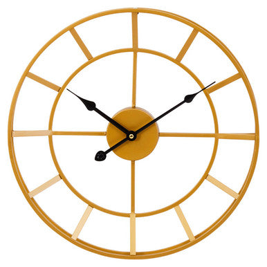 Kent Small Gold Finish Metal Wall Clock