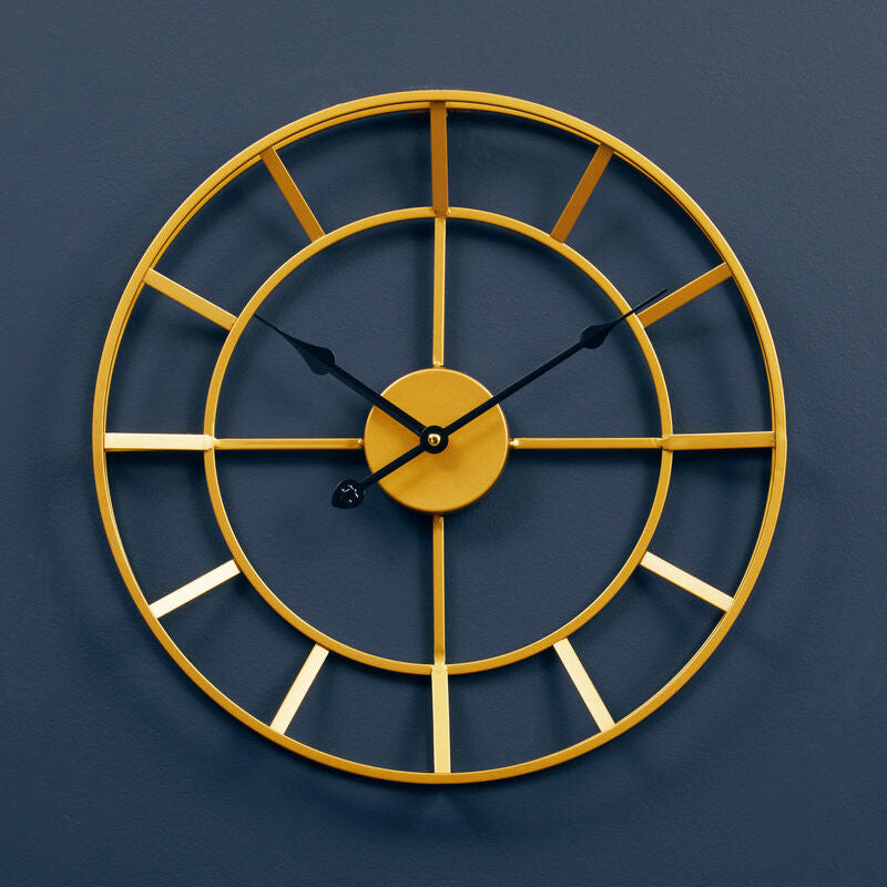 Kent 40cm Dia Small Gold Finish Metal Wall Clock