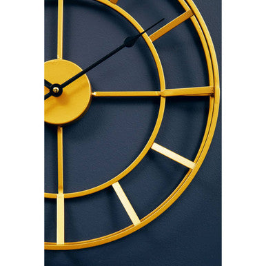 Kent Small Gold Finish Metal Wall Clock