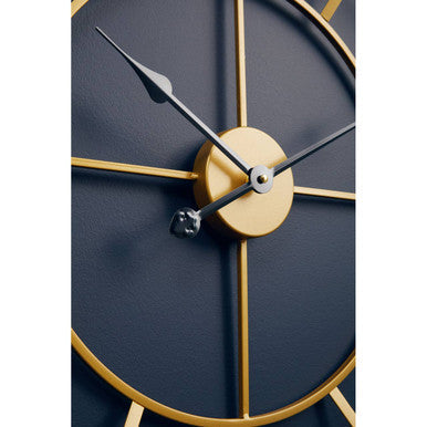 Kent Large Gold Finish Metal Wall Clock