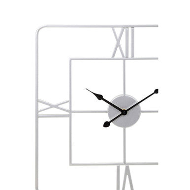 Kent Large Silver Finish Square Wall Clock