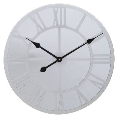 Kent Silver Mirrored Wall Clock