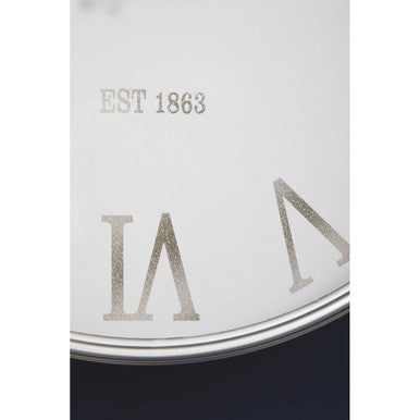 Kent White And Silver Wall Clock