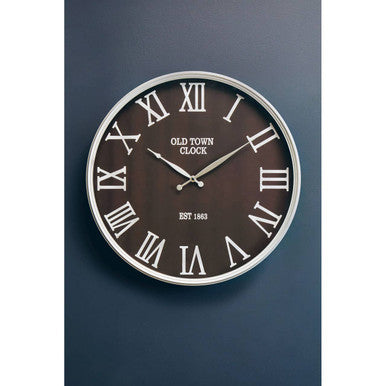 Kent Black And Silver Wall Clock