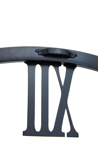 Kent Round Black Metal Wall Clock