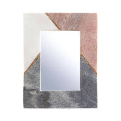 Kira Small Tri Colour Marble 4In X 6In Photo Frame