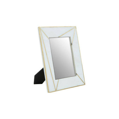 White Marble with Gold Inlay 5x7 Photo Frame | Sena