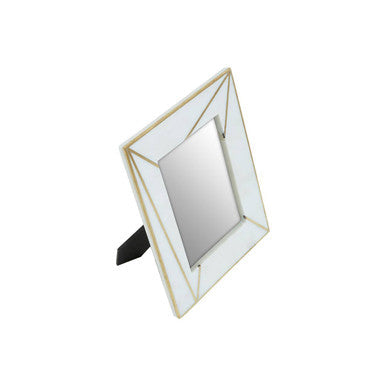 White Marble with Gold Inlay 5x7 Photo Frame | Sena