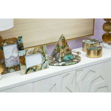 Small Green Agate 4In X 6In Photo Frame | Bowerbird
