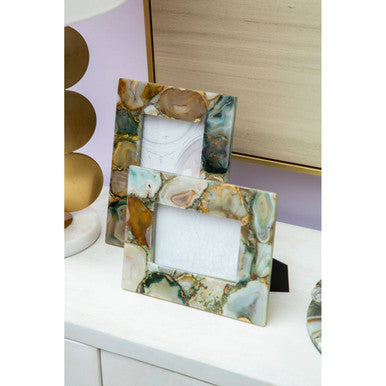 Large Green Agate 5In X 7In Photo Frame | Bowerbird