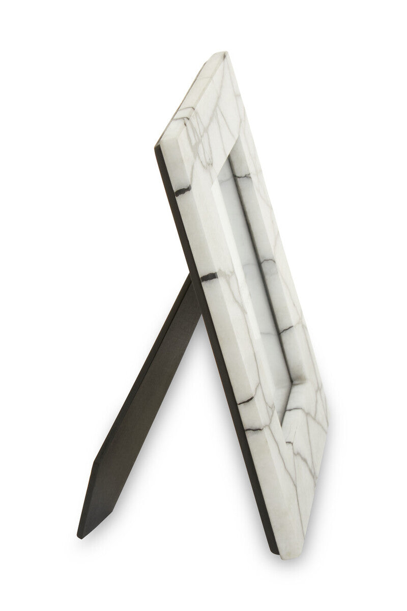 Marmara White and Black Marble 5In X 7In Large Photo Frame