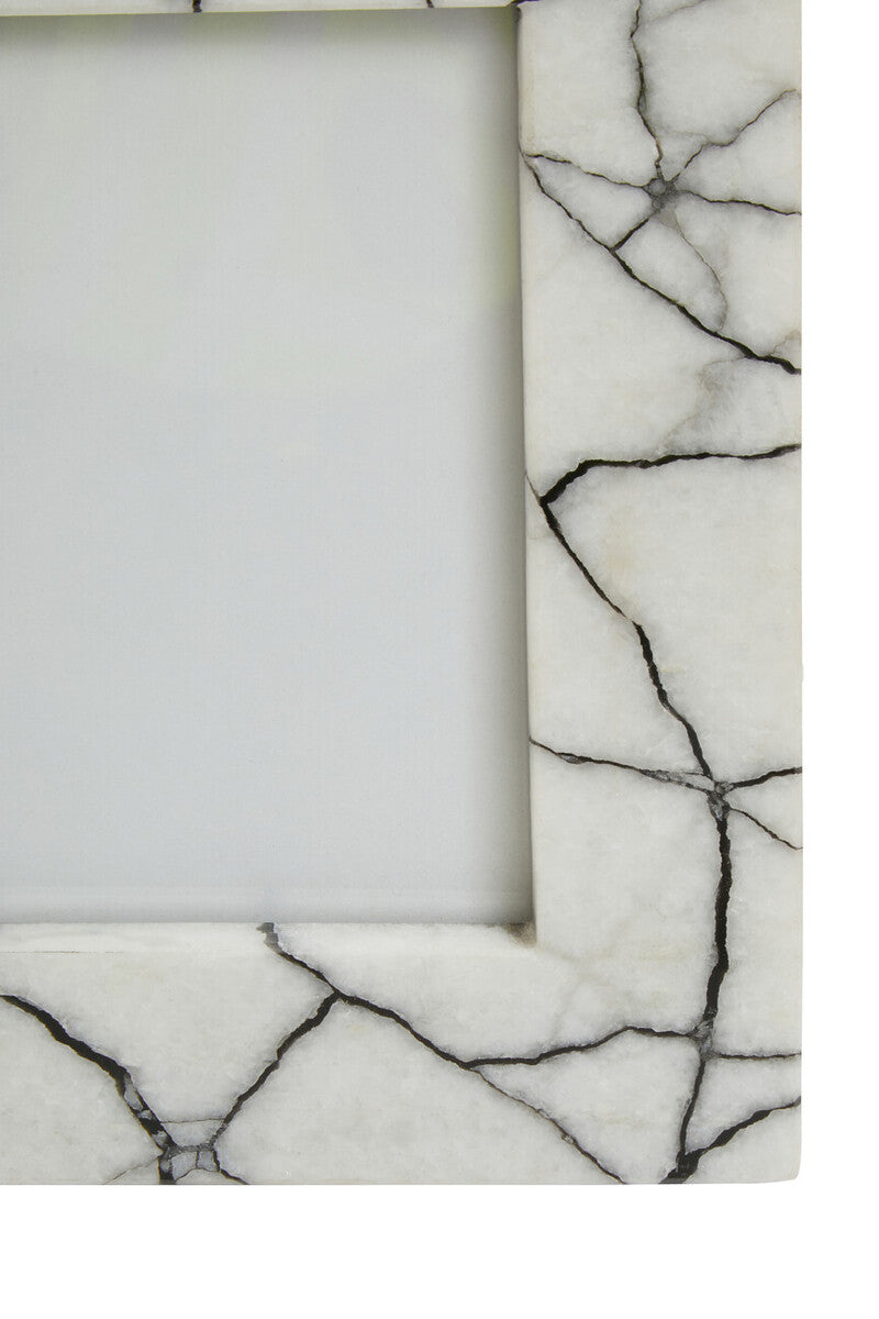 Marmara White and Black Marble 5In X 7In Large Photo Frame
