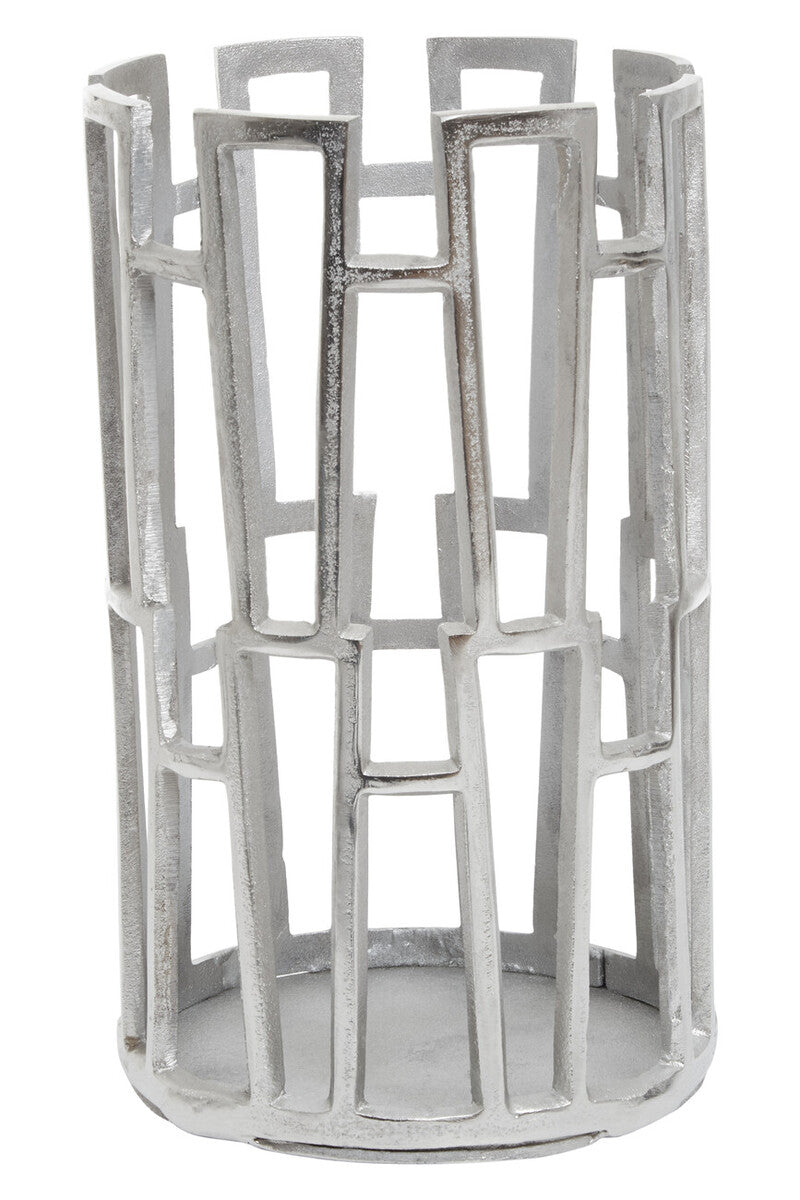 Delphi Large Silver Finish Candle Holder
