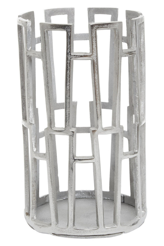 Delphi Large Silver Finish Candle Holder