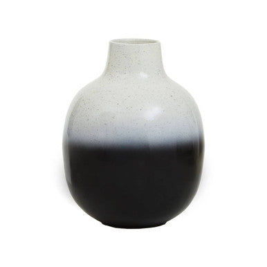 Ramus Small Black And White Ombre Vase
