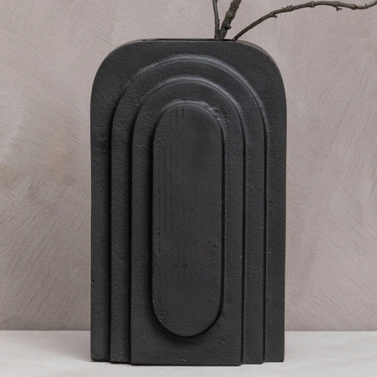 Tall Matt Black Finish Vase | Hapax
