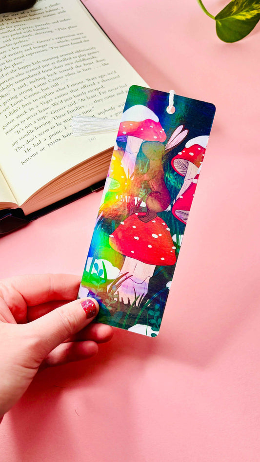 Toadstool Bunny Holographic Bookmark