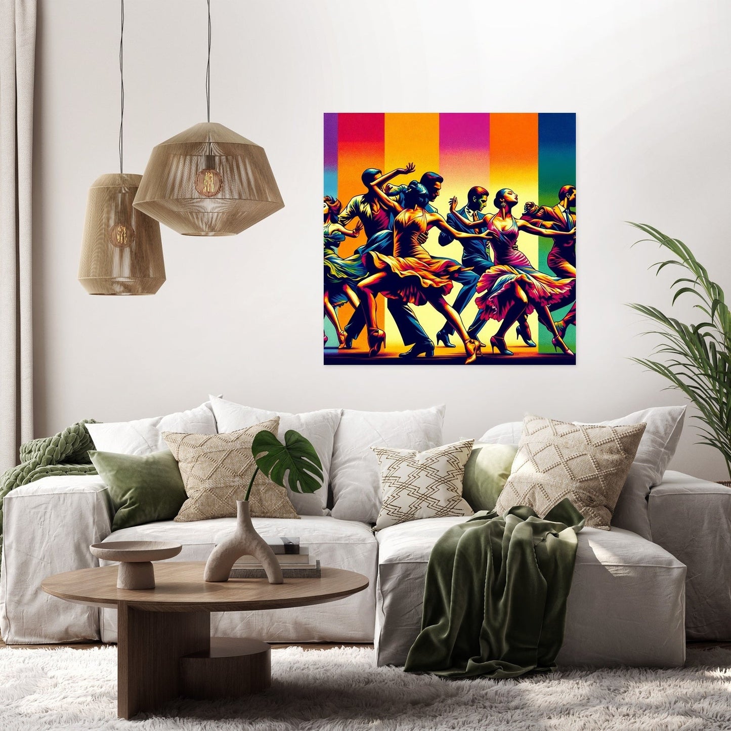 Vibrant Dance Spectrum Canvas