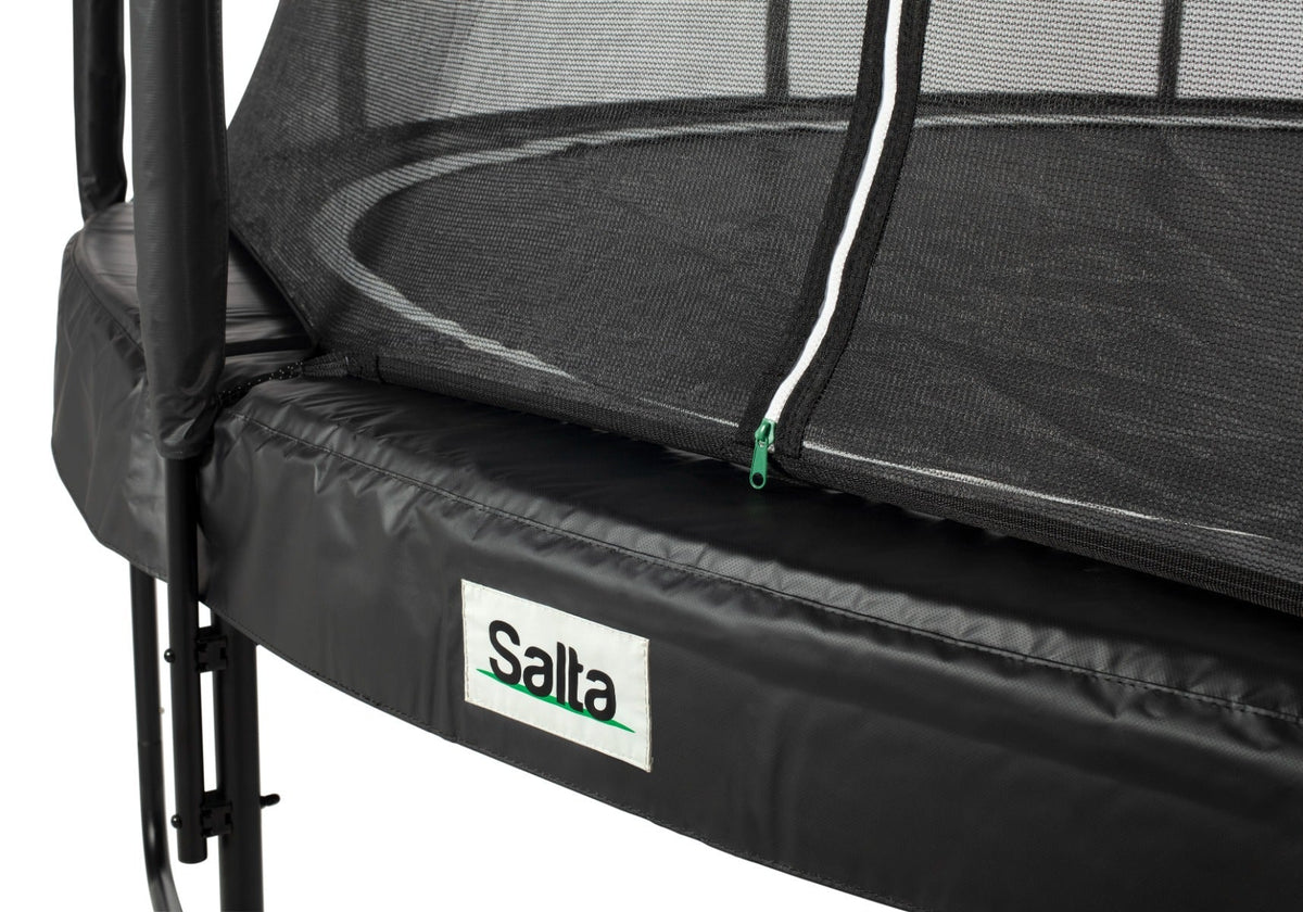 10ft Salta Black Round Premium Edition Trampoline with Enclosure