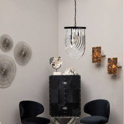 Long Glass Swirl Chandelier | Kensington Townhouse