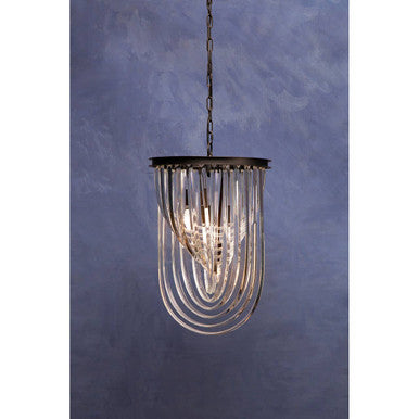 Kensington Townhouse Long Glass Swirl Chandelier