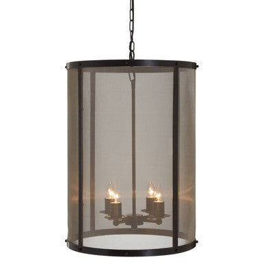 Black Finish Large Pendant Light with Hints of Gold | Hampstead