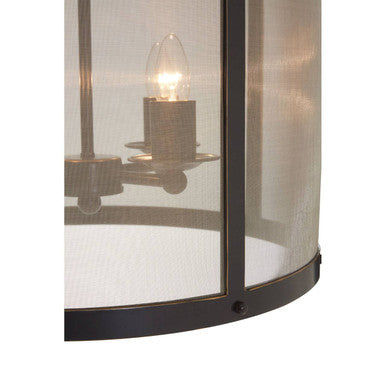 Hampstead Black Finish Large Pendant Light With Hints of Gold