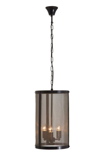 Black Finish Small Pendant Light with Hints of Gold | Hampstead