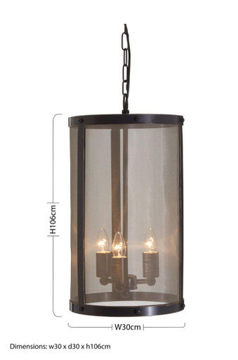 Black Finish Small Pendant Light with Hints of Gold | Hampstead