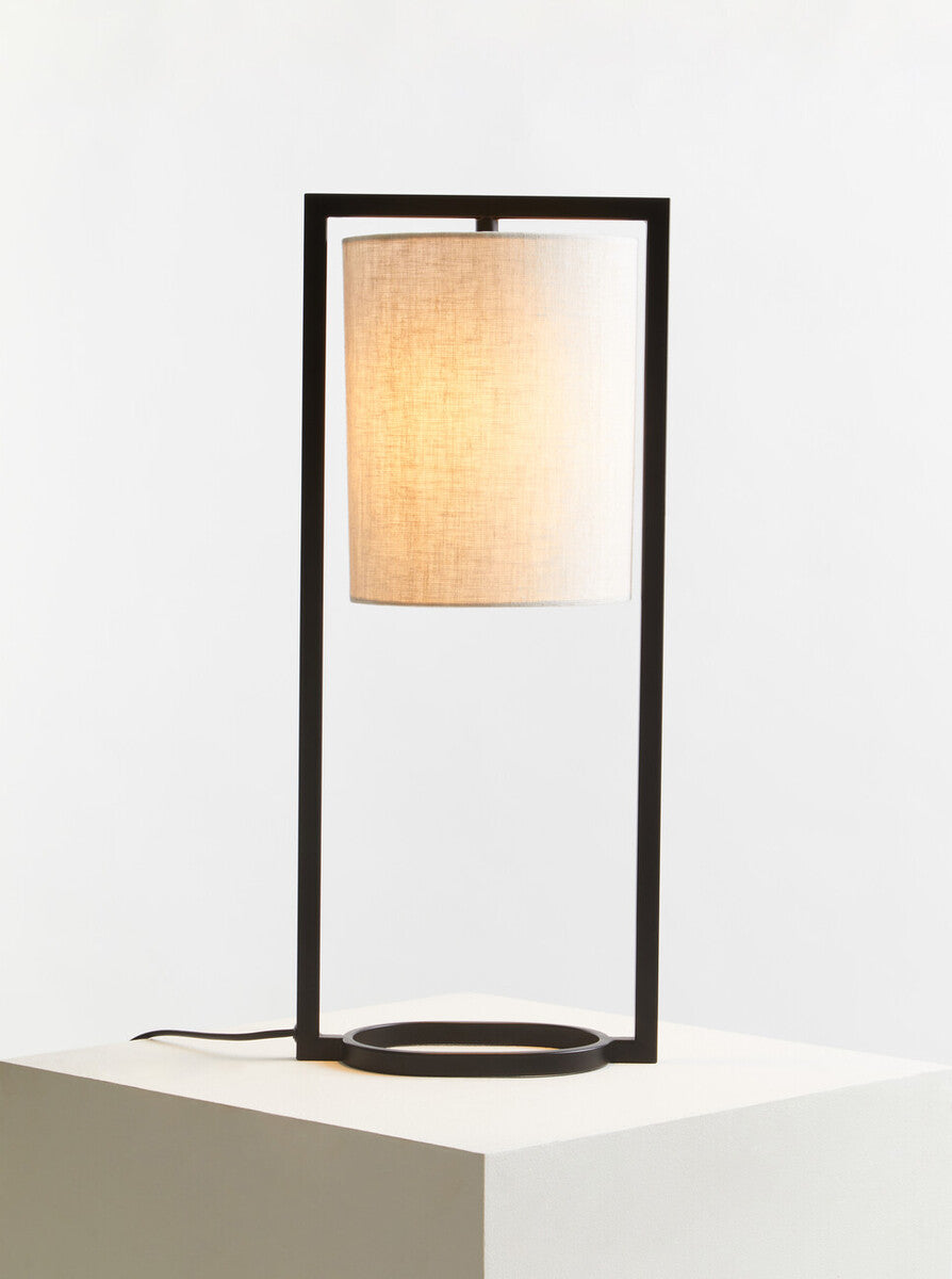 Lara Metal Table Lamp With Grey Shade