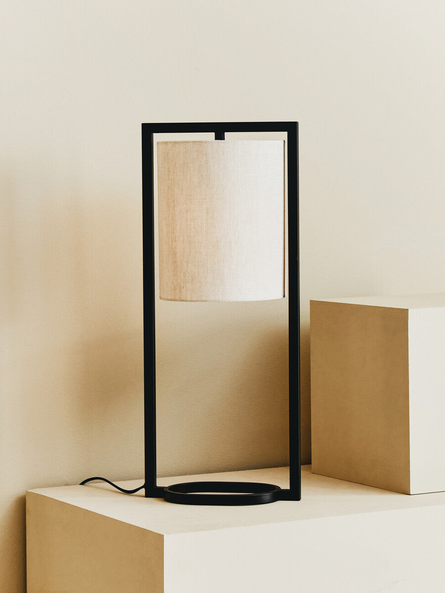 Lara Metal Table Lamp With Grey Shade