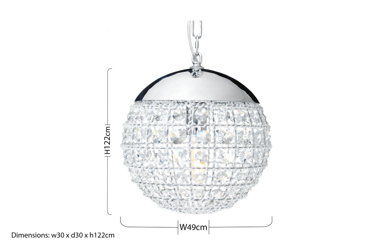 Kensington Townhouse Crystal Beads Pendant Light