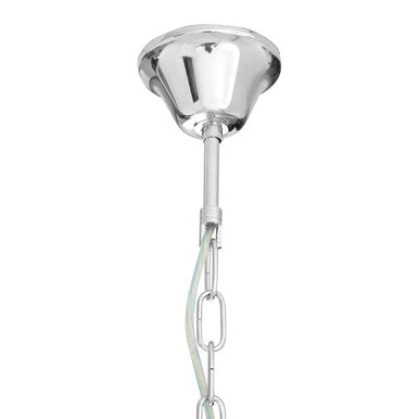 3 Bulb Chrome and Glass Pendant Light | Kensington Townhouse