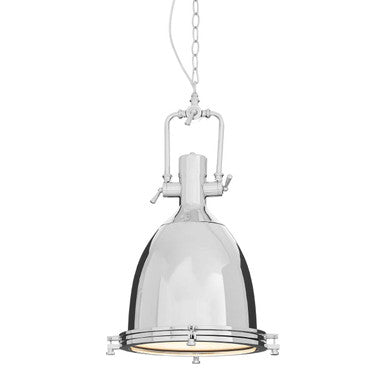 Large Chrome Plain Pendant Light | Lexington