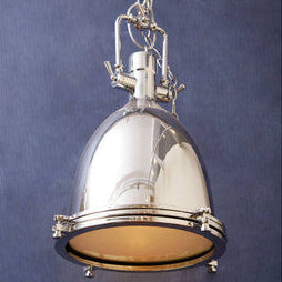Large Chrome Plain Pendant Light | Lexington