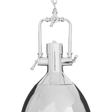 Large Chrome Plain Pendant Light | Lexington