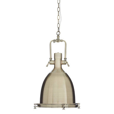Large Antique Brass Pendant Light | Lexington