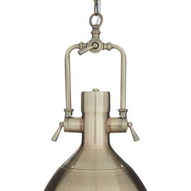 Large Antique Brass Pendant Light | Lexington
