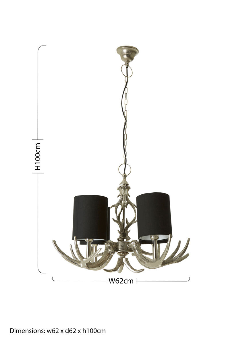 Stag 4 Light Antler Chandelier